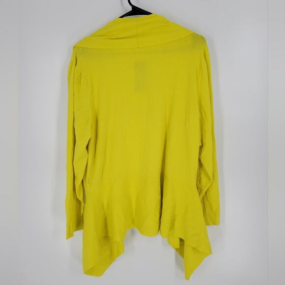 Lafayette New York 148 Parakeet Open Front Peplum Back Long Sleeve Cardigan 2X - Picture 2 of 10